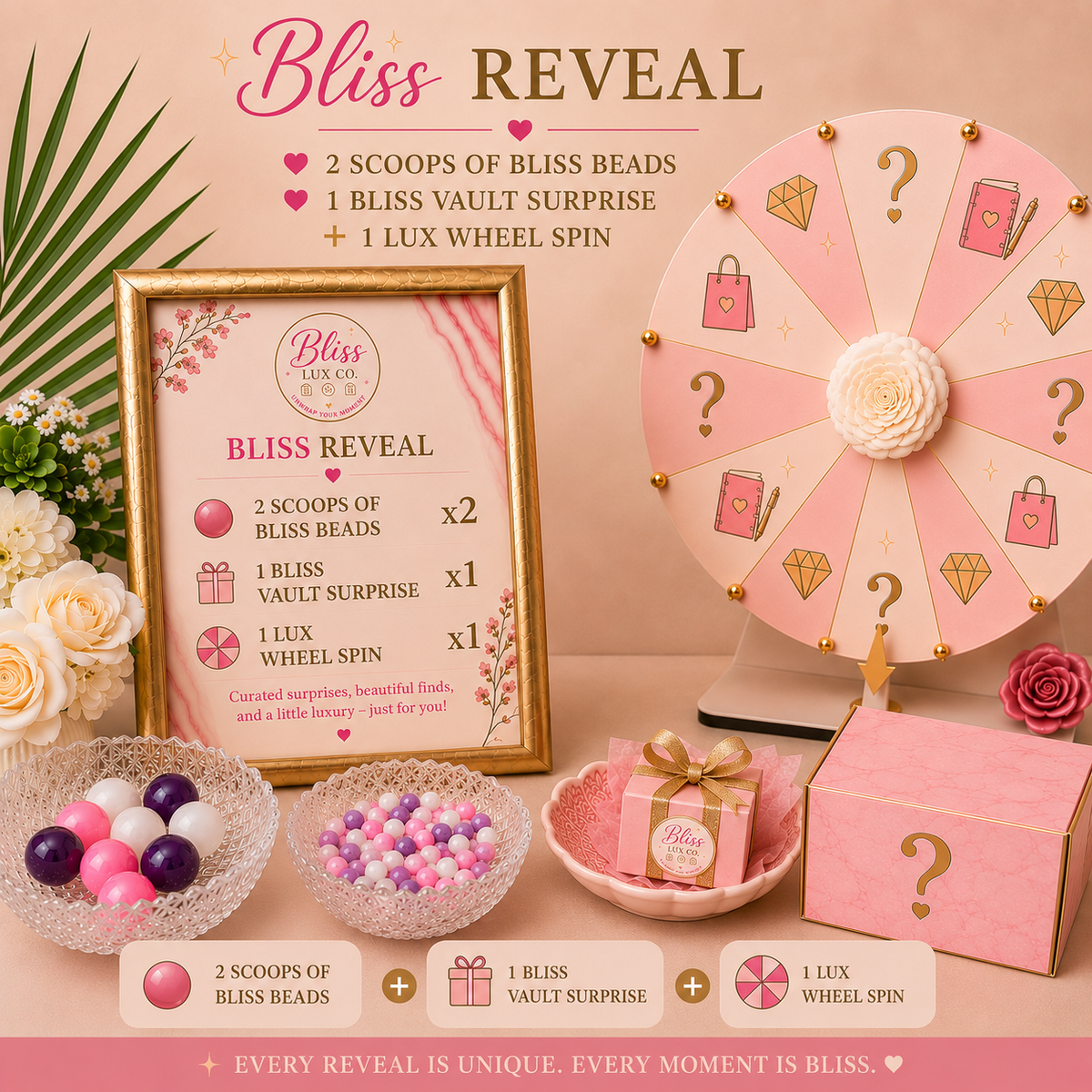 BlissLUX Reveal Mystery Boxes (Bundled Bliss Beads, Bliss Vault & LUX Wheel Packages)
