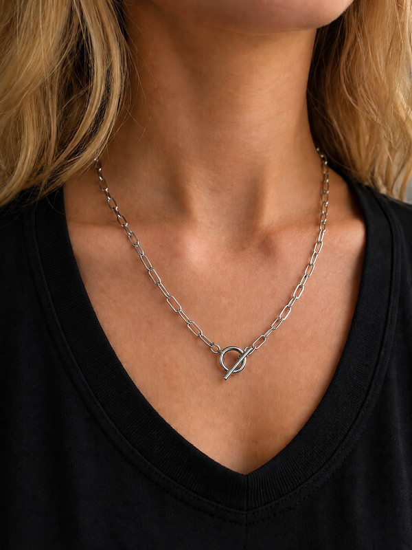 BlissLUX Link Collection Toggle Clasp Necklace