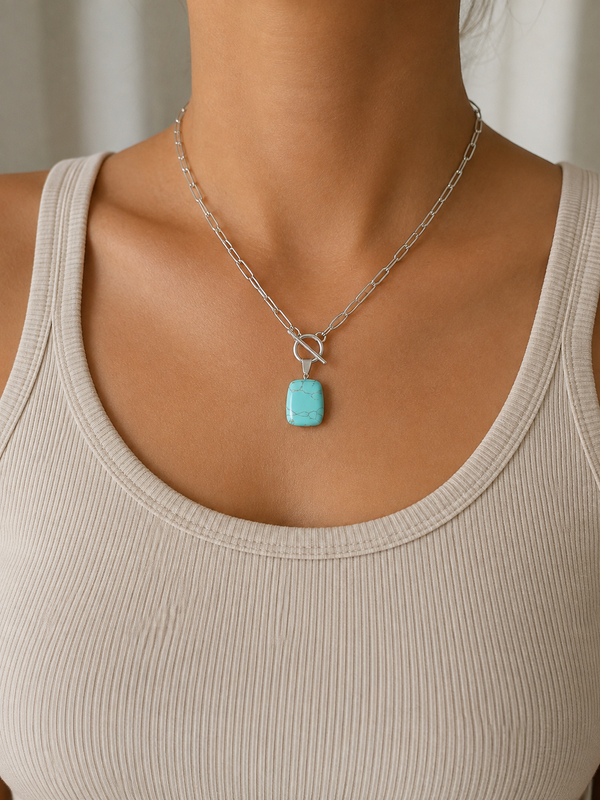 BlissLUX Link Collection | Turquoise Stone Necklace