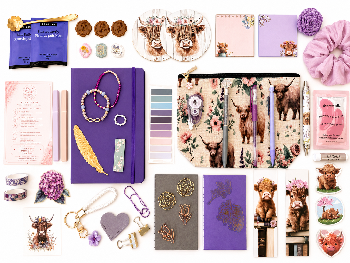 BlissLUX Journal Edit — Highland Cow Edition