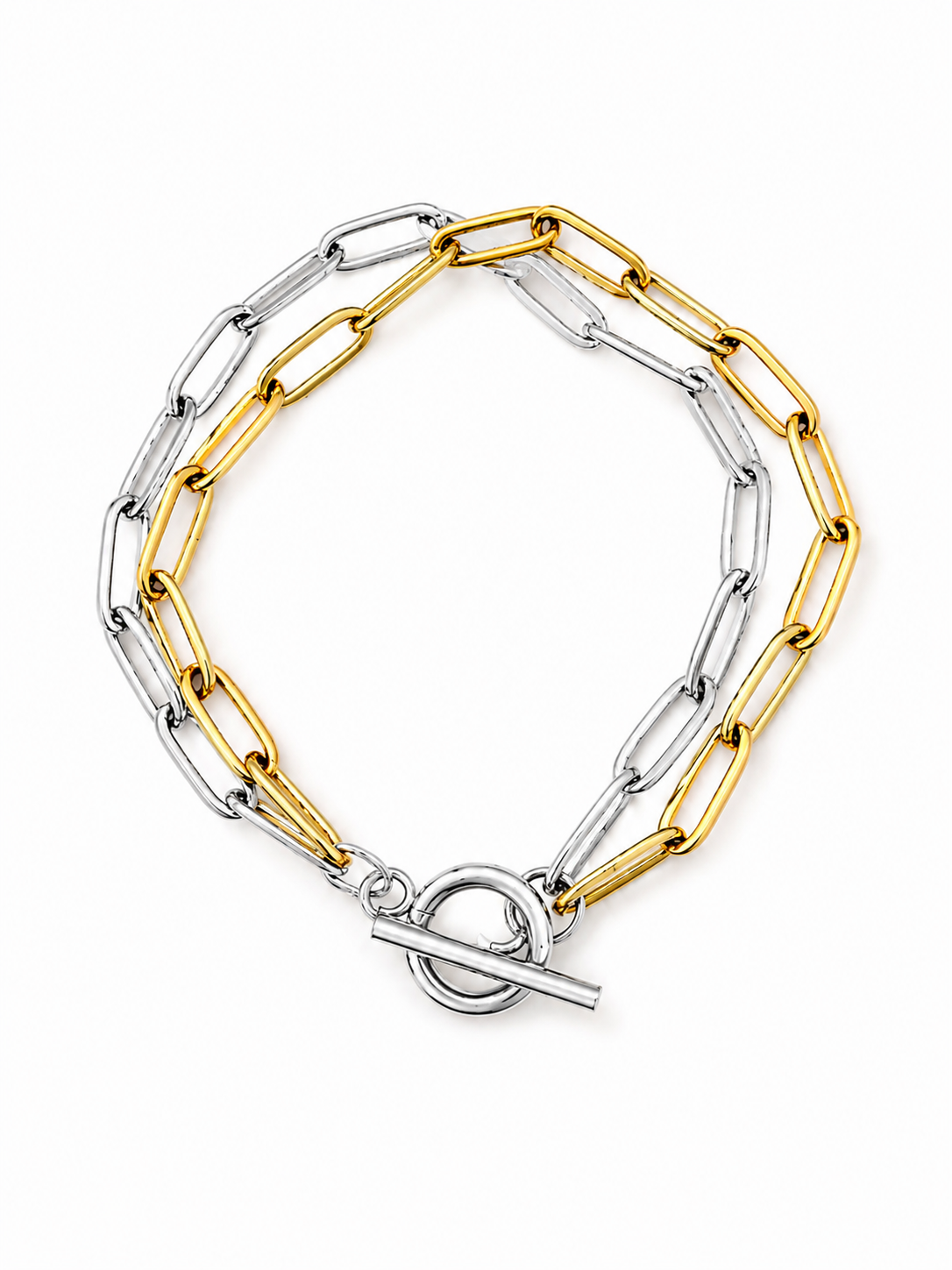 BlissLUX Link Collection Mixed Metal Bracelet