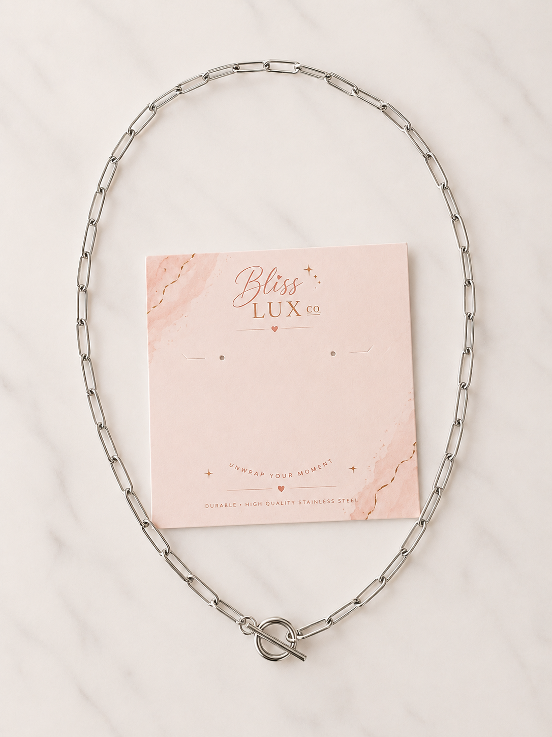 BlissLUX Link Collection Toggle Clasp Necklace